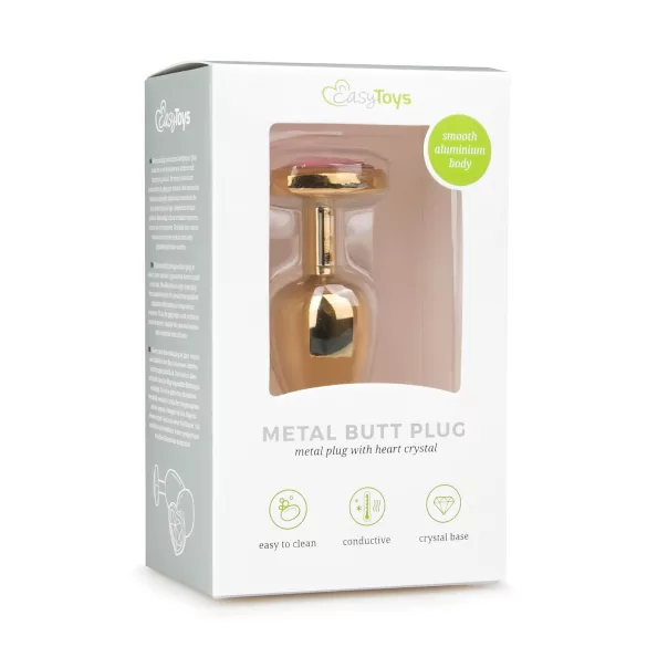 Easytoys Metall No.3 - Analdildo - gold-pink (2,5cm)