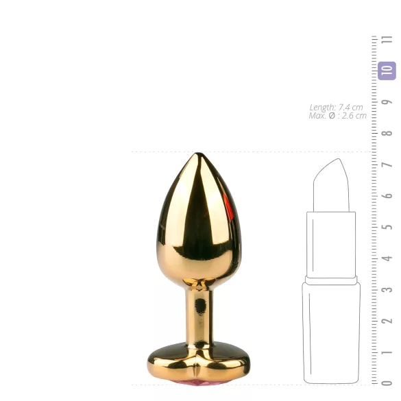 Easytoys Metall No.3 - Analdildo - gold-pink (2,5cm)