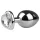 Easytoys Metall No.7 - Herz-Analplug mit weißem Stein - Silber