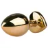 Easytoys Metal No.7 - rosa Stein, Kegel-Analplug - gold (3cm)