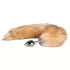 EasyToys Fox NO1 - Metall-Analplug mit Fuchsschwanz (silber-rot)
