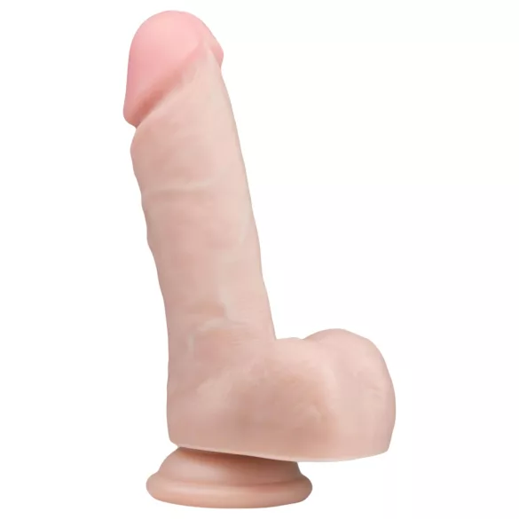 Easytoys - Saugnapf-Dildo mit Hoden (17,5cm) - natur