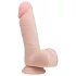 Easytoys - Saugnapf-Dildo mit Hoden (17,5cm) - natur