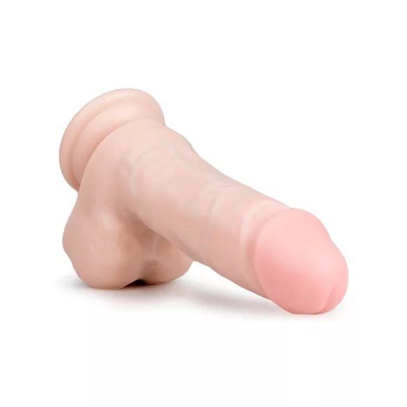 Easytoys - Saugnapf-Dildo mit Hoden (17,5cm) - natur