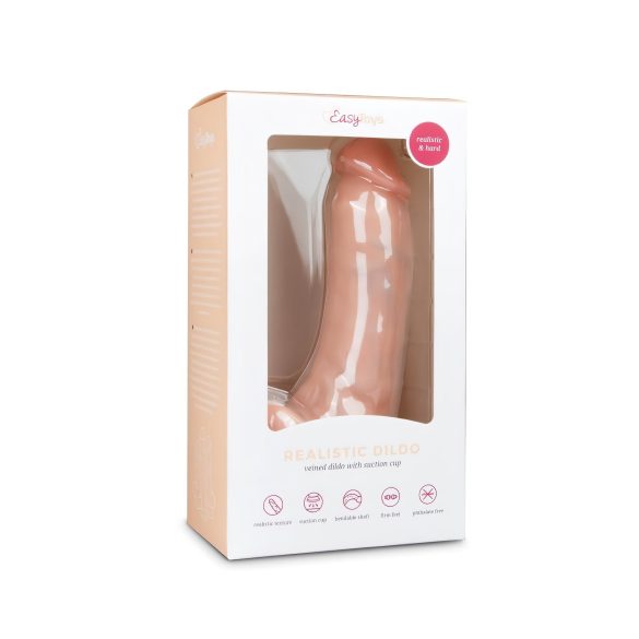 Easytoys - Saugnapf-Dildo mit Hoden (20 cm) - Hautfarben