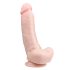 Easytoys - Saugnapf-Dildo mit Hoden (20cm) - naturfarben