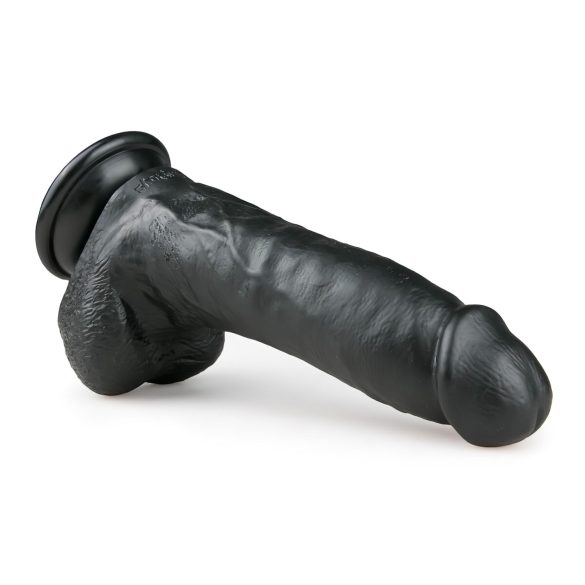 Easytoys - Saugnapf-Dildo mit Hoden (20cm) - schwarz