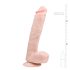 Easytoys - Saugnapf großer Dildo mit Hoden (26,5cm) - natur