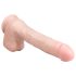Easytoys - Großer Dildo mit Saugnapf und Hoden (29,5 cm) - Hautfarben