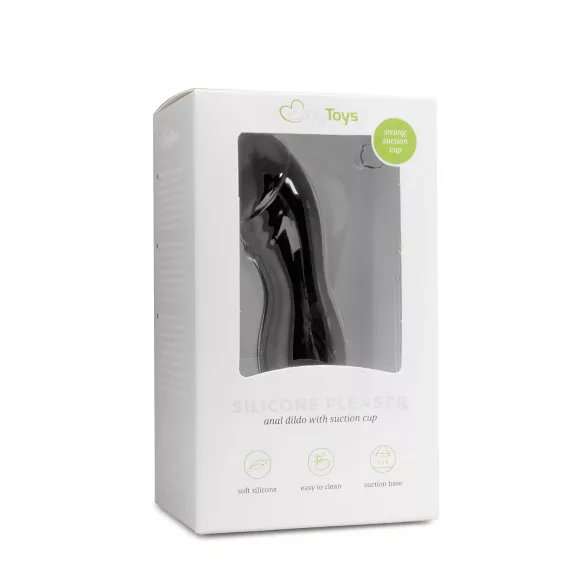 Easytoys - glatter Saugnapf-Dildo (schwarz)