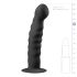 Easytoys Ribbed - Saugfuß Analdildo (14cm) - schwarz