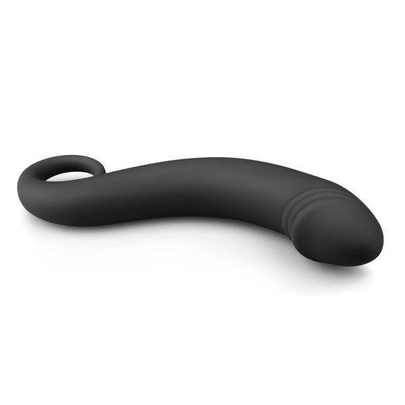 EasyToys Gekrümmter Dong - Silikon Anal-Dildo (schwarz)