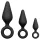 Easytoys - Analschlaufen-Plug-Set - 3 Stück (schwarz)