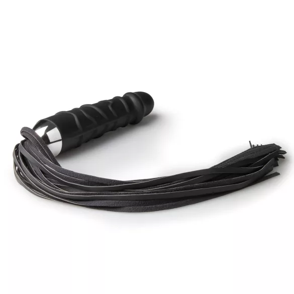 Easytoys Flogger - Peitsche und Silikon-Dildo in einem (schwarz)