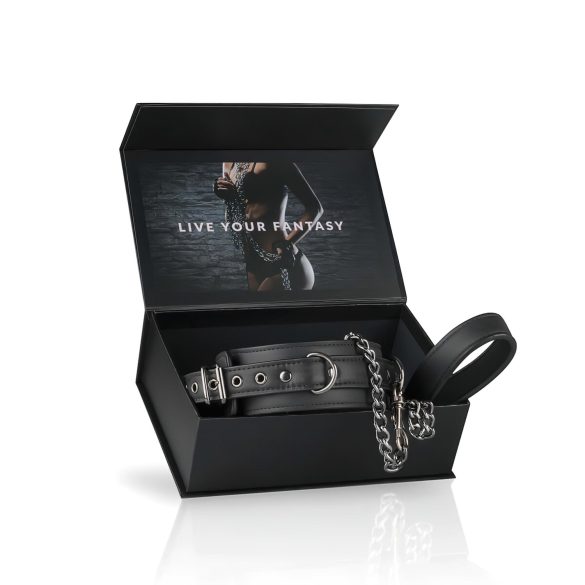 Easytoys - Fetisch Halsband & Leine (schwarz)