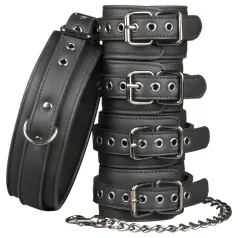 Easytoys - Halsband & Fesseln-Set (schwarz)