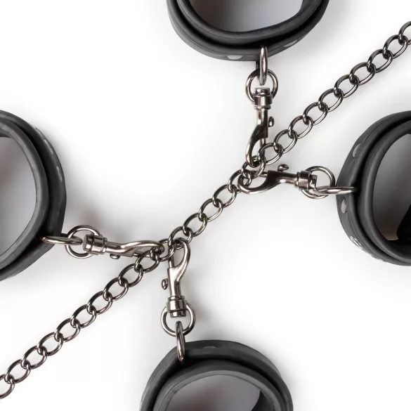 Easytoys - Halsband & Fesseln-Set (schwarz)