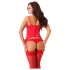 Amorable - 3-teiliges Korsett-Set (rot) - M