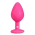 Easytoys Diamond - Analdildo mit weißem Stein (mittel) - pink