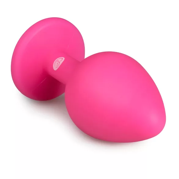 Easytoys Diamond - Analdildo mit weißem Stein (mittel) - pink