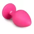 Easytoys Diamond - Analdildo mit weißem Stein (mittel) - pink