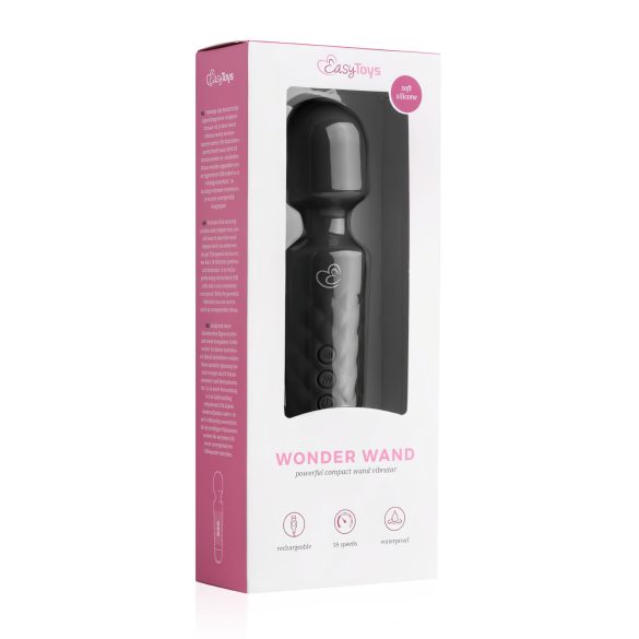 EasyToys Mini Wand - wiederaufladbarer Massagestab (schwarz)
