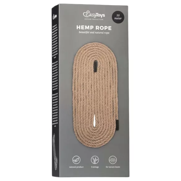 Easytoys Hanfseil - Bondage-Seil (10m) - natur