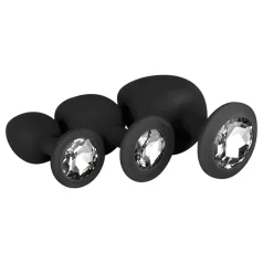 Easytoys Diamond - Analplug-Set (schwarz)