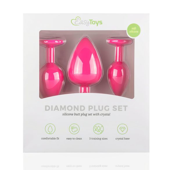 Easytoys Diamond - Analplug-Set (pink)