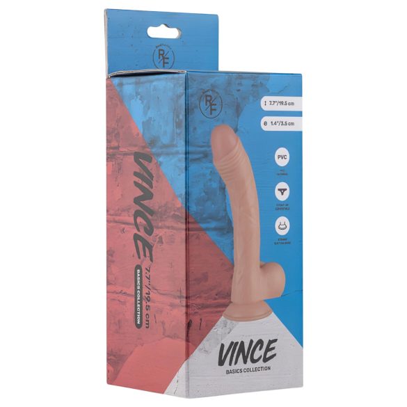 Real Fantasy Vince - Dildo mit Hoden und Vorhaut - 19,5cm (natur)