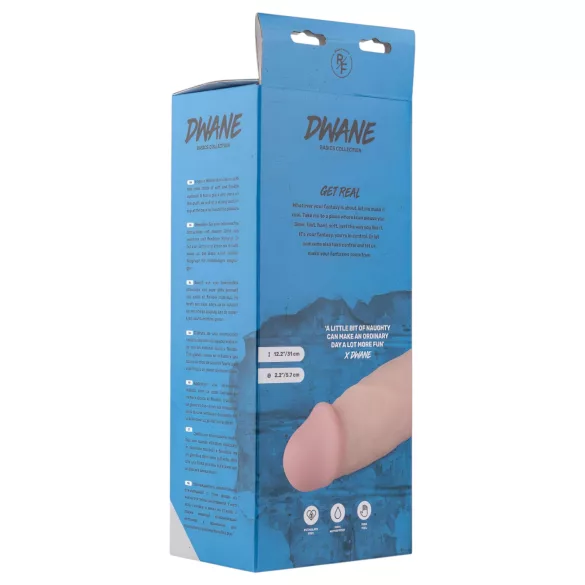 Real Fantasy Dwane - realistisch wirkender Dildo mit Hoden - 31 cm (naturfarben)