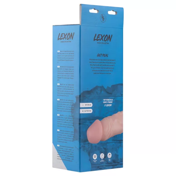 Real Fantasy Lexon - originalgetreues Dildo mit Hoden - 33cm (natur)