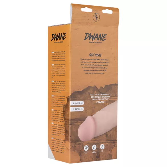 Real Fantasy Dwane - Akku Vibrator - 31cm (naturell)