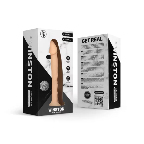Real Fantasy Winston - Saugfuß-Vibrator - 19cm (natur)