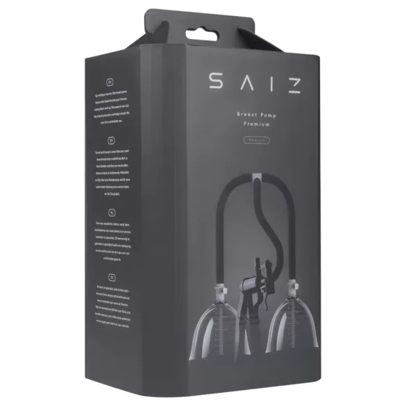 Saiz Premium - Doppel-Brustpumpe - klein (transparent-schwarz)