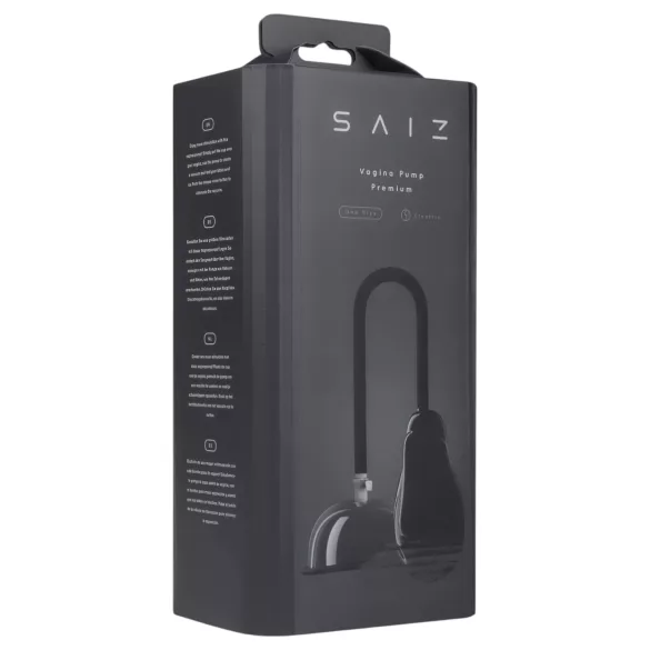 Saiz Premium - Automatische Vaginalpumpe (Transparent-Schwarz)