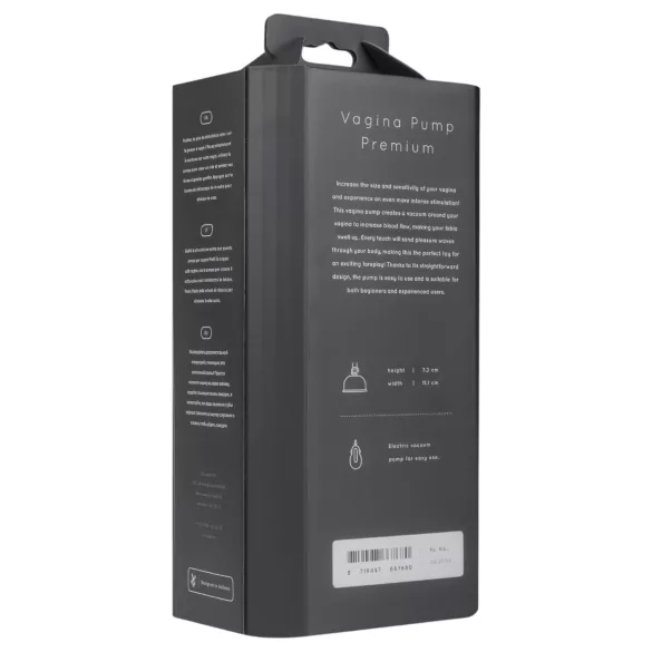 Saiz Premium - Automatische Vaginalpumpe (Transparent-Schwarz)