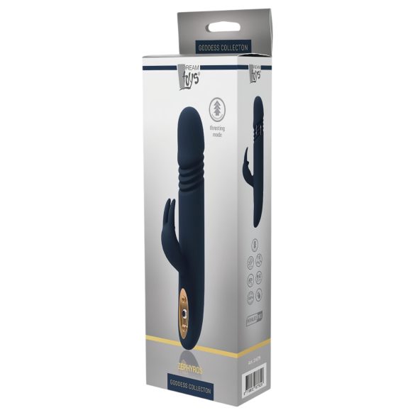 Goddess Zephyros - wasserdichter Klitoris-Vibrator mit Stoßfunktion (blau)