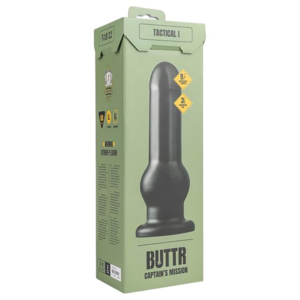 BUTTR Tactical I - Saugfuß-Dildo (schwarz)