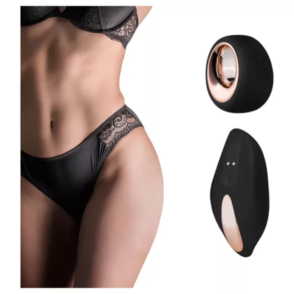 Pantyrebel - schwarzer High-Leg-Slip + Funkvibrator (S-L)
