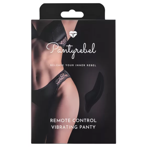 Pantyrebel - schwarzer High-Leg-Slip + Funkvibrator (S-L)