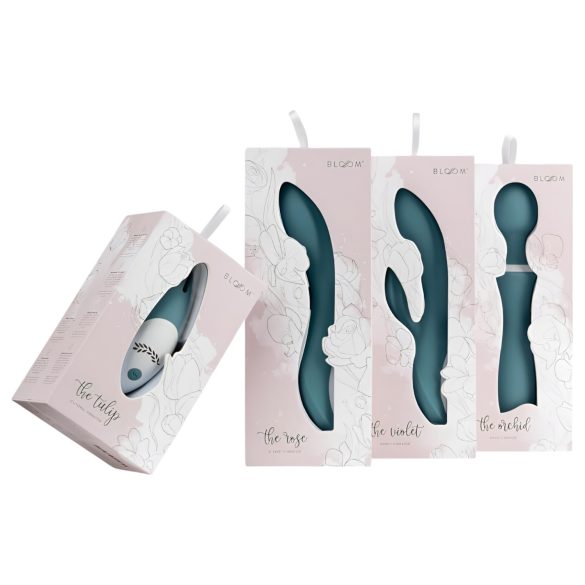 Bloom Rose - Akku-G-Punkt-Vibrator aus Silikon (Türkis)