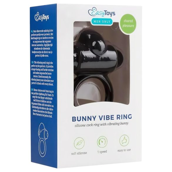 EasyToys Bunny - vibrierender Penisring (schwarz)