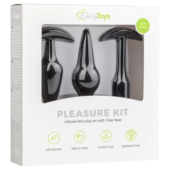 EasyToys Pleasure Kit - vielfältiges Analplug-Set (schwarz)