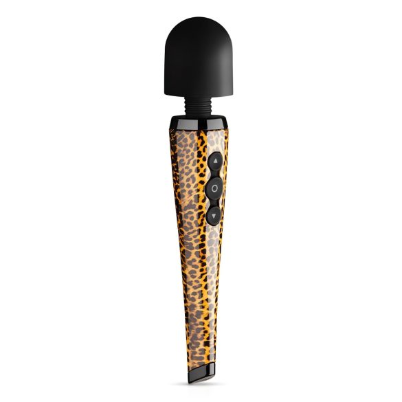 Panthra Shaka Wand - Akku Massagestab Vibrator (Leopard-Schwarz)