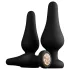 Panthra Kesia - Silikon Analdildoset (3-teilig) - schwarz