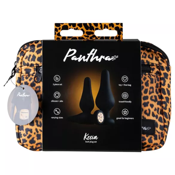 Panthra Kesia - Silikon Analdildoset (3-teilig) - schwarz