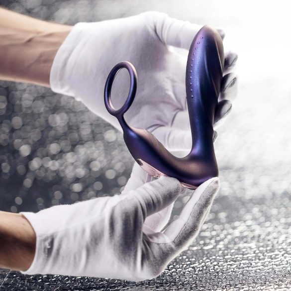 Hueman Black Hole - Analvibrator mit Penisring (lila)