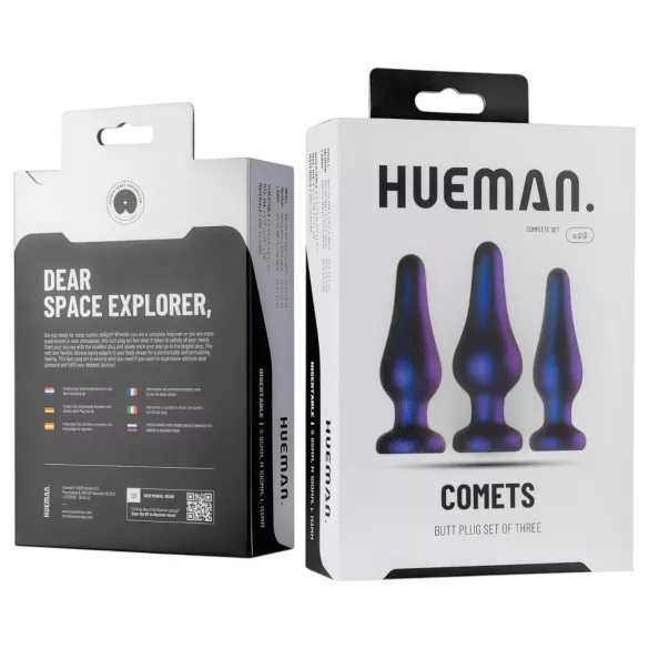 Hueman Comets - Silikon Analplug Set (3-teilig) - Lila