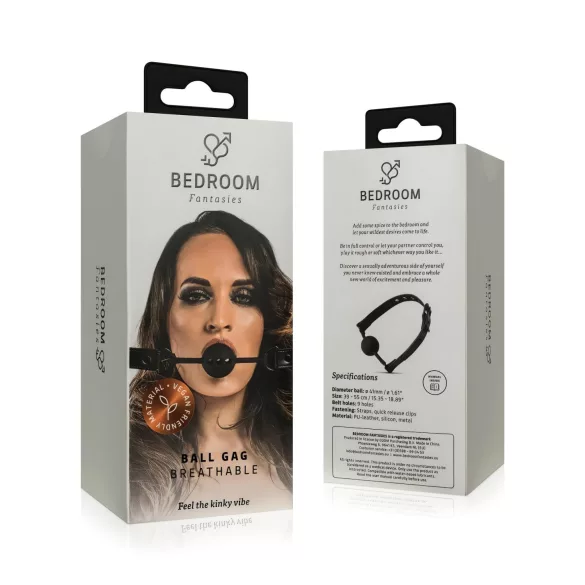 Bedroom Fantasies - Atemloch-Mundknebel (schwarz)